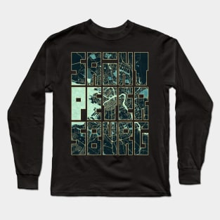 Saint Petersburg, Russia City Map Typography - Summer Long Sleeve T-Shirt